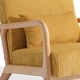 preview thumbnail 45 of 161, 25" W Mid Century Upholstered Wood Accent Chair with Pillow