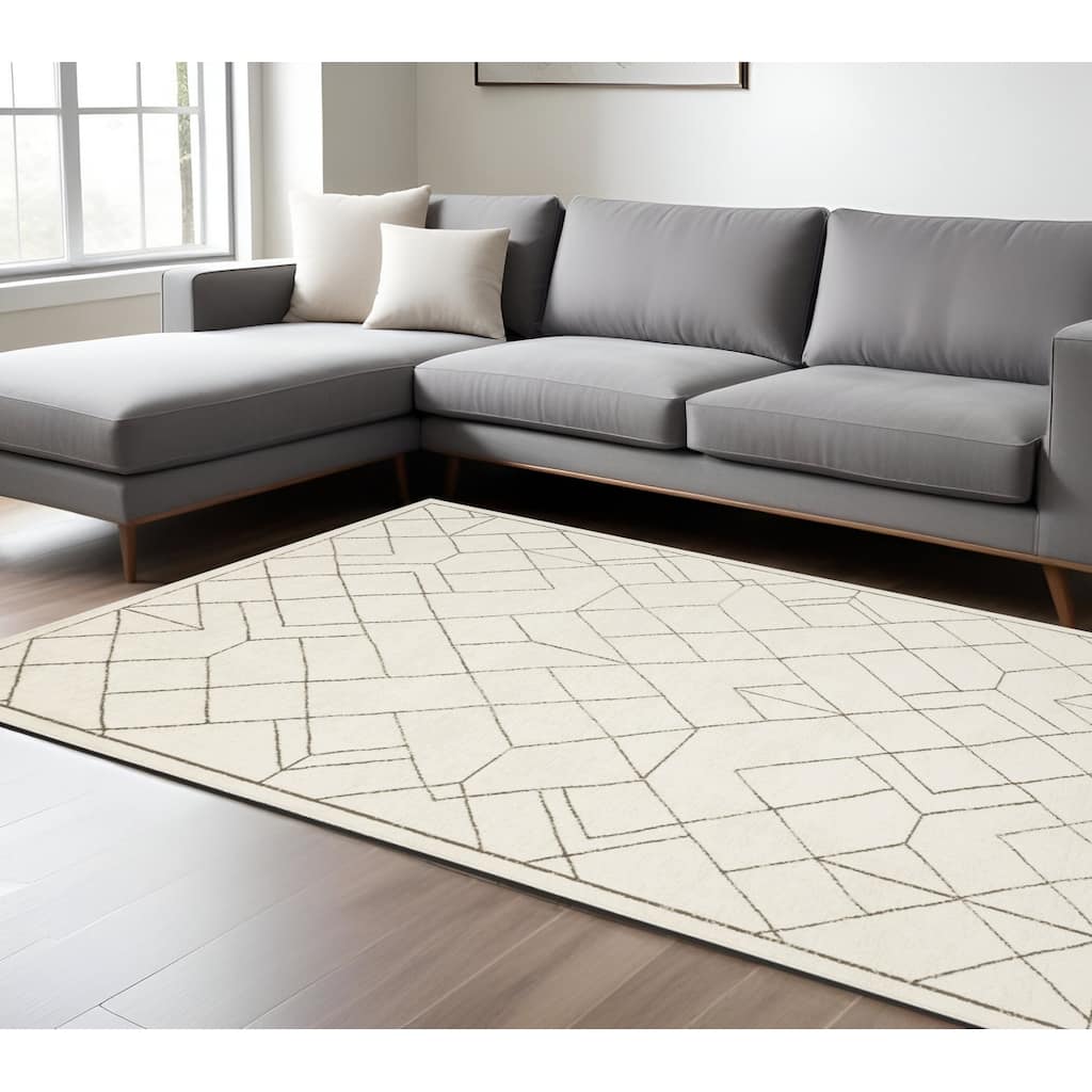 HomeRootsGeometric Modern Rectangle Area Rug