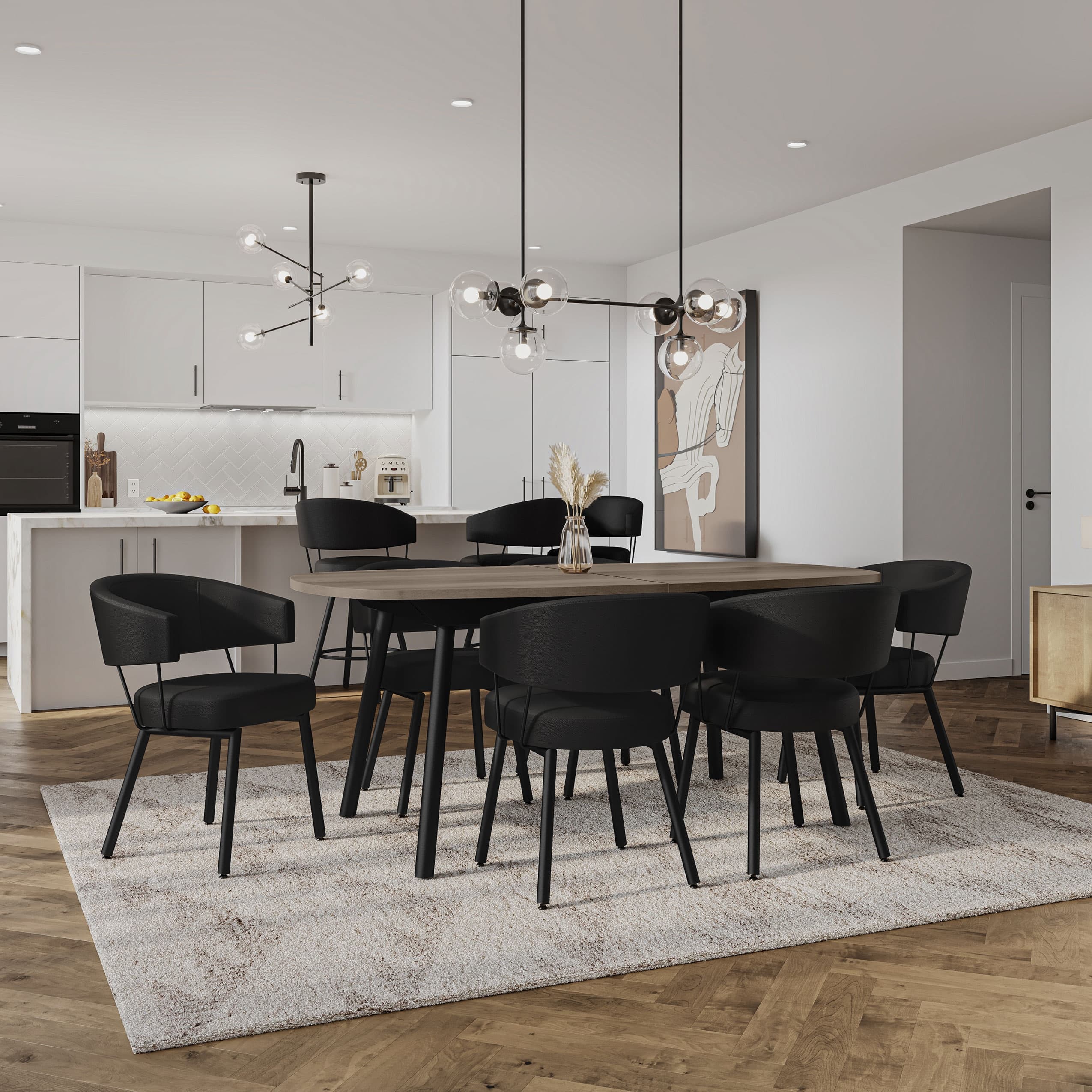 Amisco Gibson Table and Corey Chairs 7-Piece Dining Set On Sale