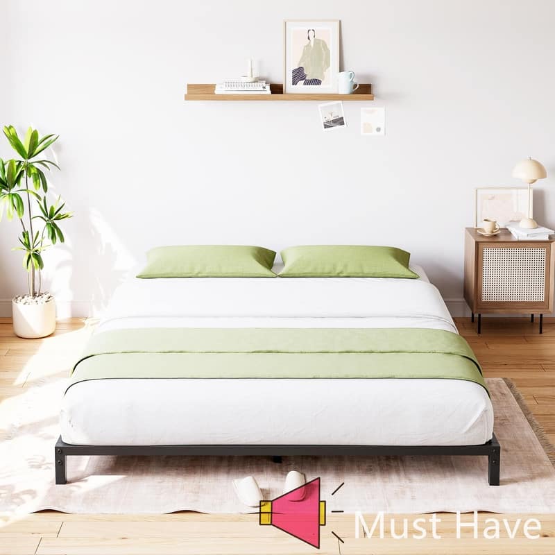 Heavy Duty Metal Platform Bed Frame, No Box Spring Needed