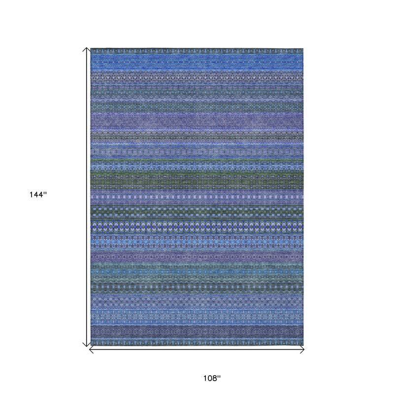 Taro Stripe Weather Resistant Timeless Fusion Runner Outdoor Rug