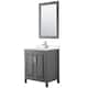 Option Dark Gray, Chrome Trim, White Quartz Top