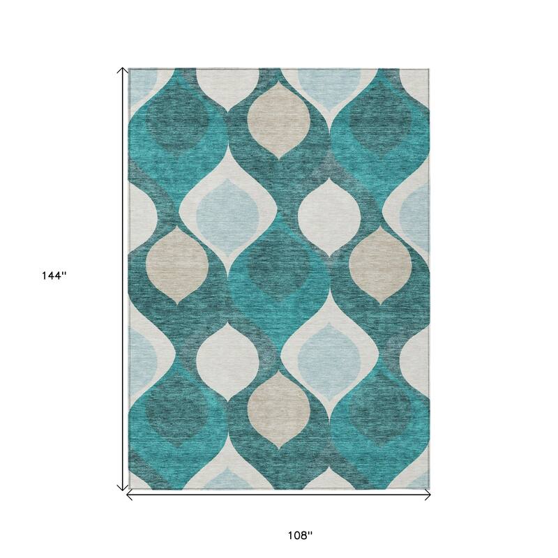 HomeRoots Ogee Transitional Rectangle Outdoor Rug