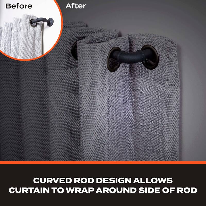 Sun Zero Bronn Industrial 3/4" Room Darkening Curtain Rod