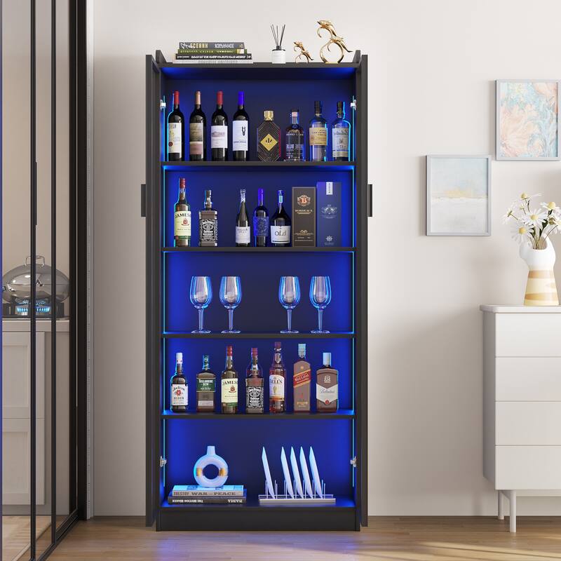 Dining Cabinet with LED light