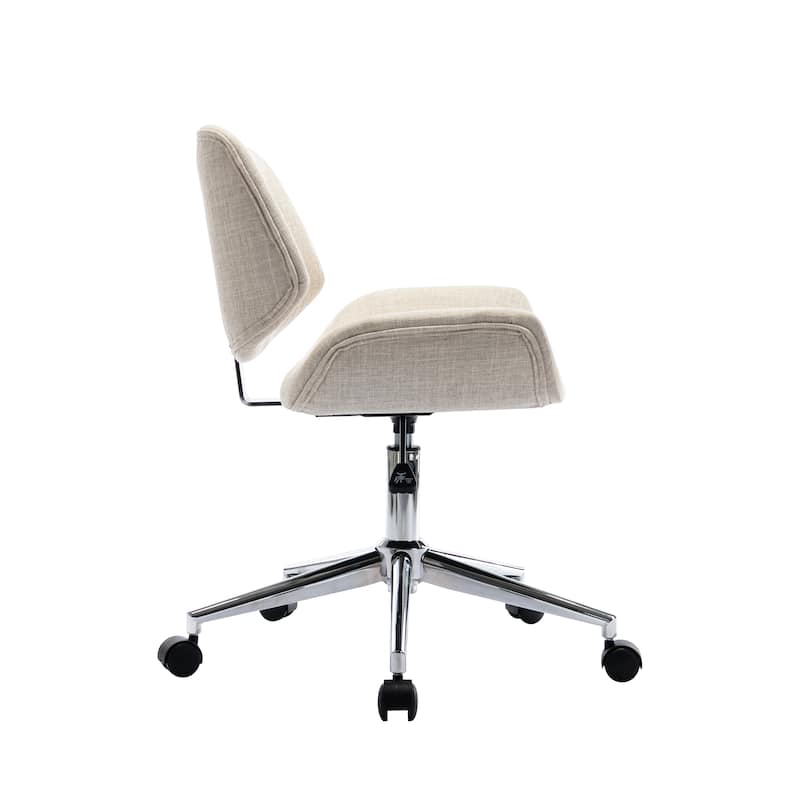 Porthos Home Orli Faux Leather or Fabric Mid-Century Office Chair