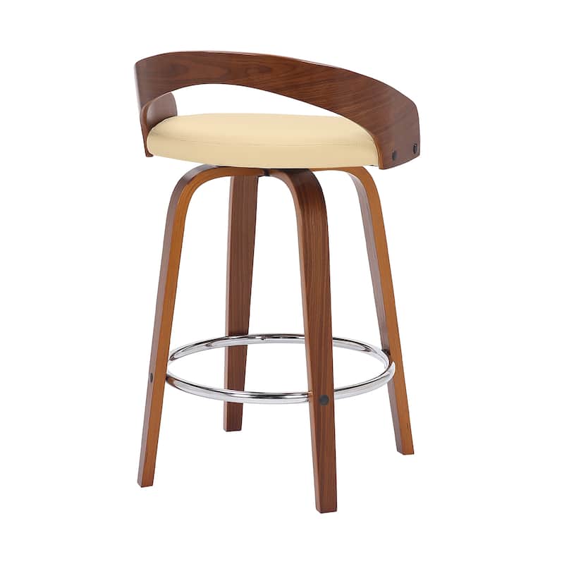 Carson Carrington Solavagen Mid-Century Modern Swivel Counter or Bar Stool