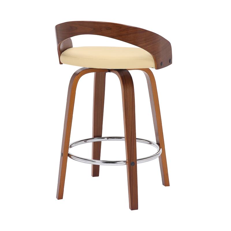 Carson Carrington Solavagen Mid-Century Modern Swivel Counter or Bar Stool