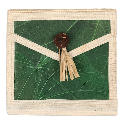 Novica Handmade My Green Journey Natural Fiber Notebook