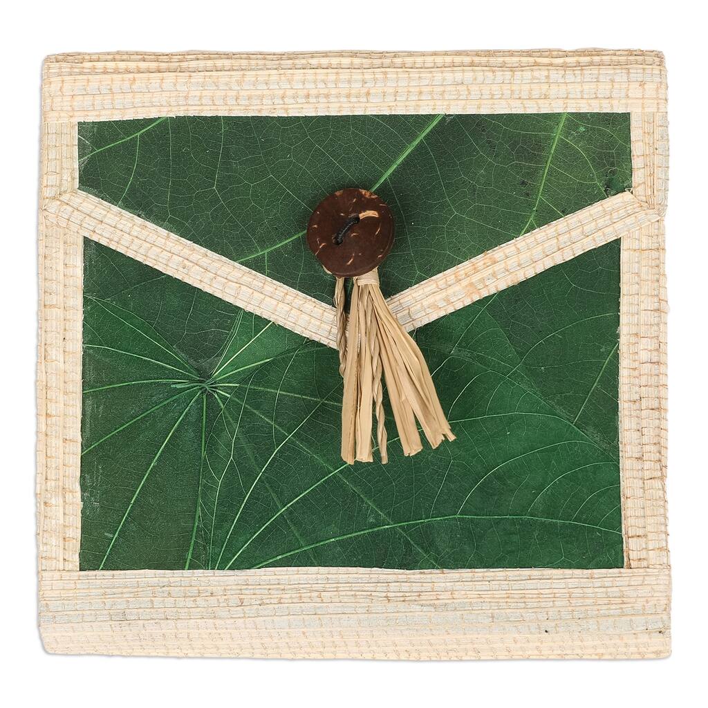 Novica Handmade My Green Journey Natural Fiber Notebook