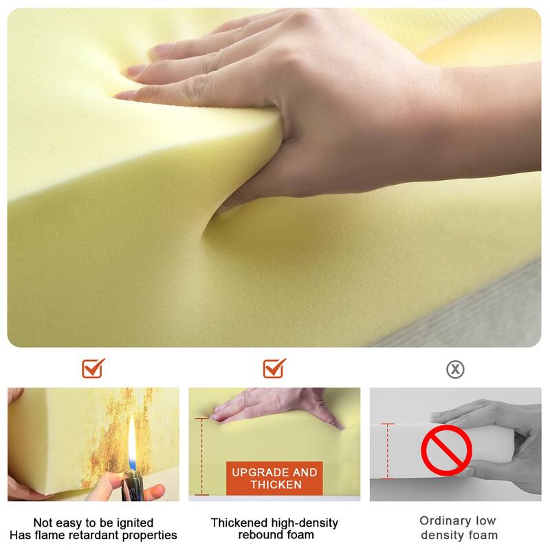 Modular Convertible Sleeper Sofa Bed, Corduroy Fabric Compression Sofa, Floor-Standing Sofa Bed with Armrests & Backrest