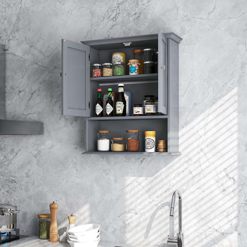 Costway Wall Mount Bathroom Cabinet Storage Organizer Medicine Cabinet