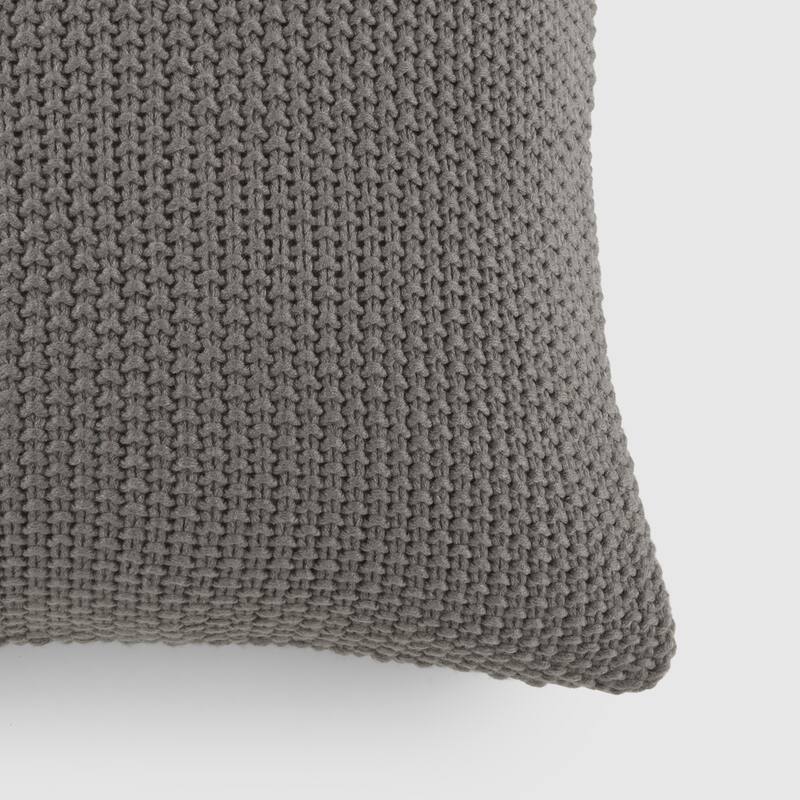 Seed Stitch Knit Acrylic Decor Throw Pillow