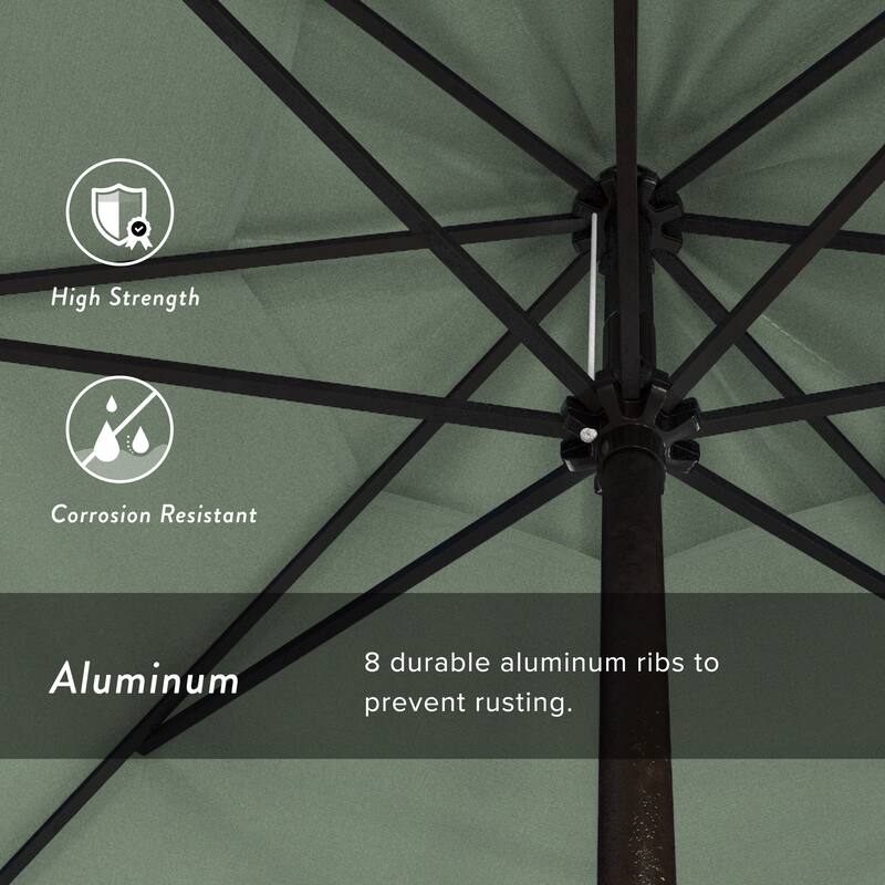 North Bend 9-foot Round Auto-tilt, Bronze Finish, Sunbrella Patio Umbrella by Havenside Home