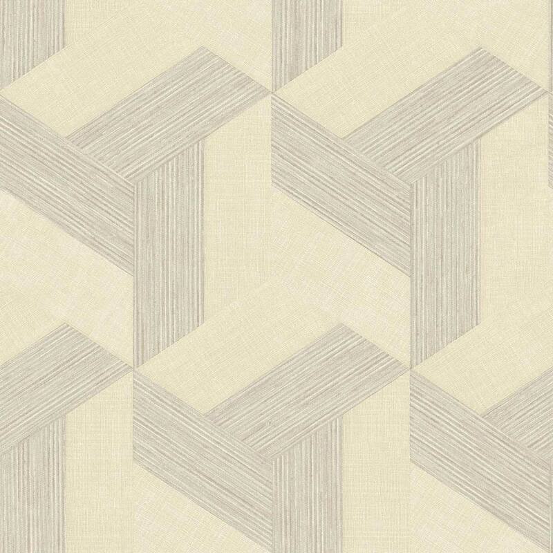 Galerie Wallcoverings Synergy Collection Geometric Design Matte Finish Vinyl on Non-woven Wallpaper Roll - 33-feet long x 21-inches wide - Silver