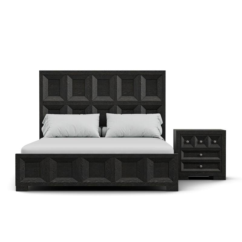 Furniture of America Durem Modern Classic 2-Piece Wood Panel Bedroom Set