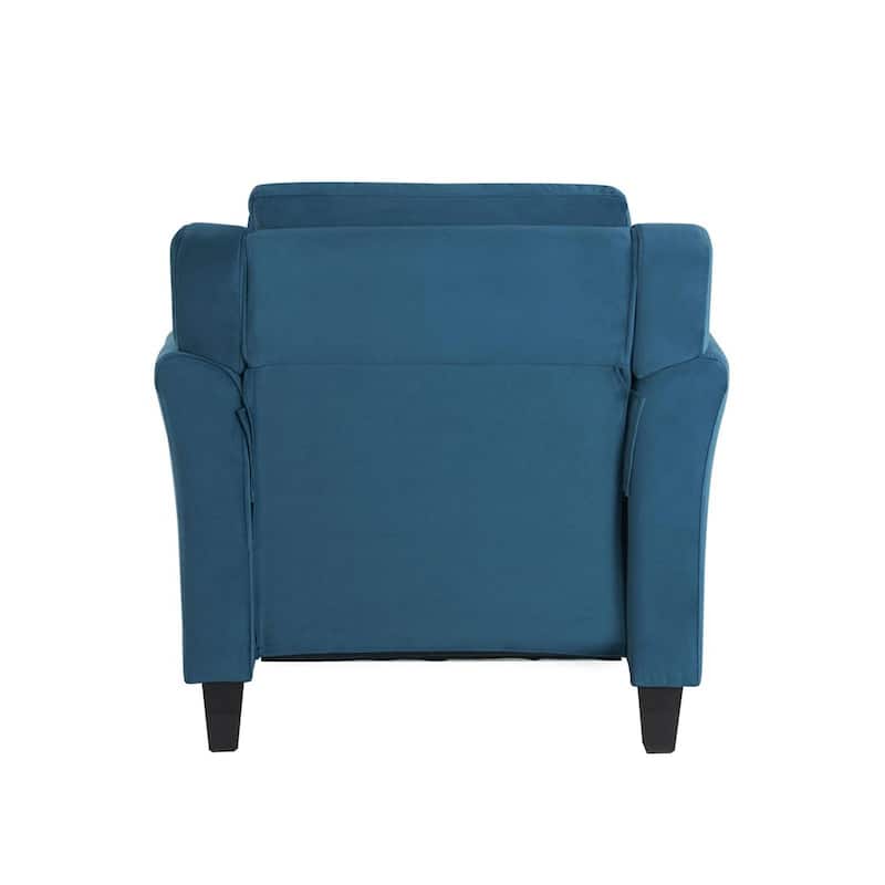 Microfiber Armchair with Button Tufted Back and Flared Arms - 31.5” D x 33.9” W x 32.7'' H