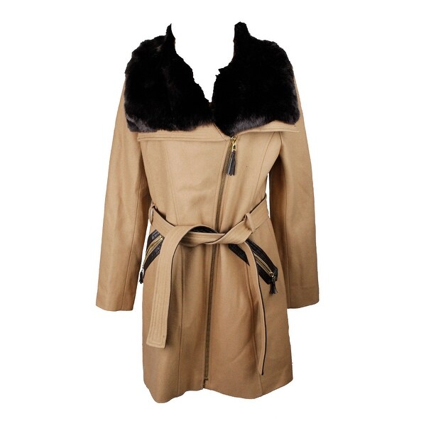 Via spiga mixed media coat