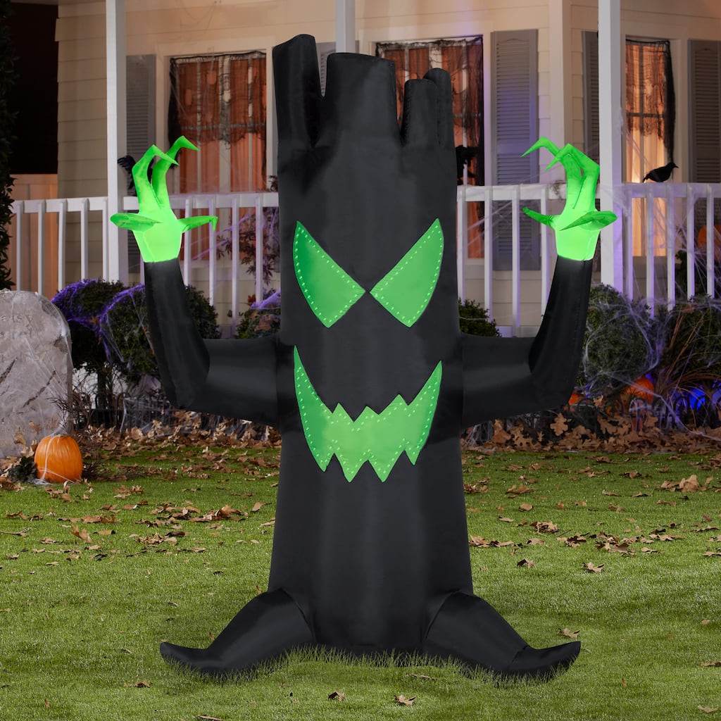 Airblown Inflatable Spooky Black Tree with Micro Lights
