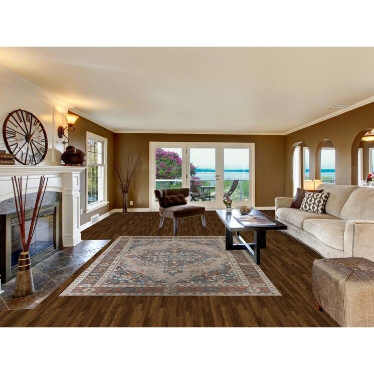 Distressed Over-Dyed Tabriz Persian Antique Rug Handmade Wool Carpet - 6'5"x 9'3"