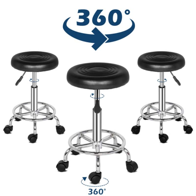 Round Stool with Lines Rotation Bar Stool - 13 x 13 x 24