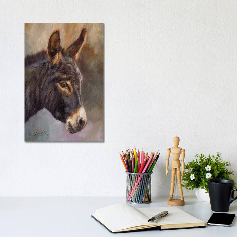 iCanvas "Donkey" by David Stribbling Canvas Print - 12x8x0.75
