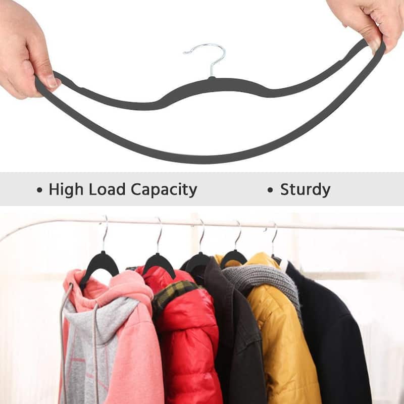 Yaheetech Velvet Flocked Hangers with Cascade Hook (100 Pack)