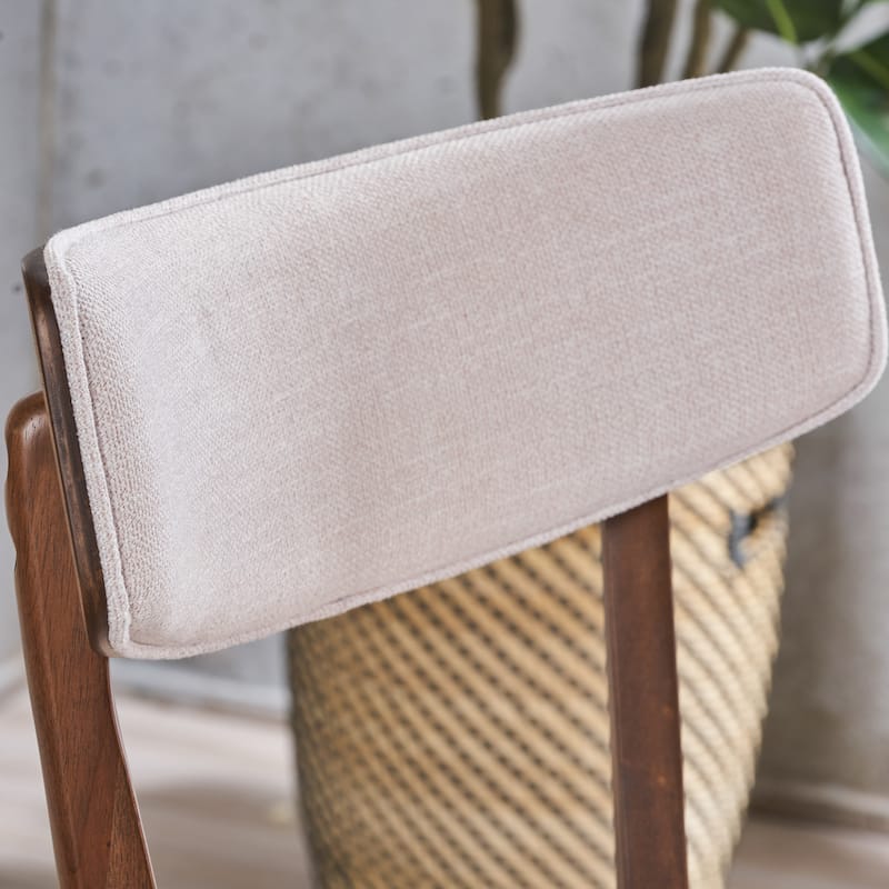 Christopher Knight Home-Chazz Mid-Century Modern Upholstered Rubberwood Dining Chairs (Set of 2/4)