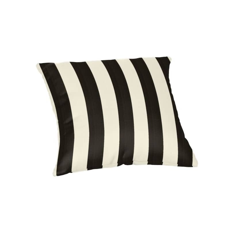 Sunbrella 20 inch Square Stripe Outdoor Throw Pillow - Maxim Classic