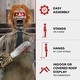 preview thumbnail 5 of 11, Haunted Hill Farm 5.6-Ft. Animatronic Zombie Carver with Movement, Sound, and Light-Up Eyes for Scary Halloween Decoration