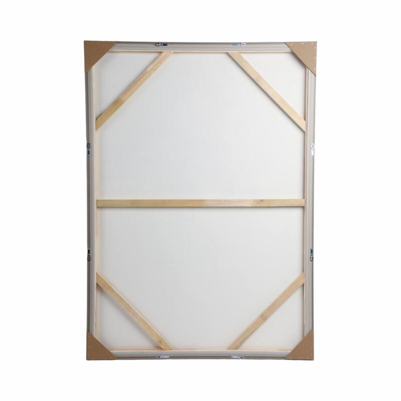 Canvas Art Wood Frame Textured Abstract Design Casual Home - 56" Tan