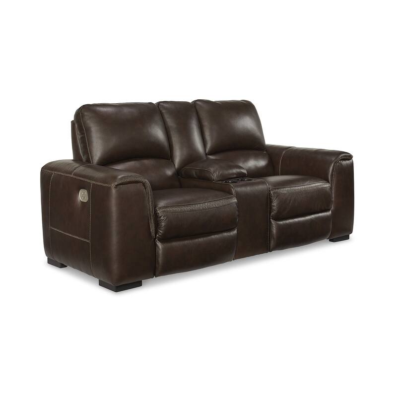 Signature Design by Ashley Alessandro Power Reclining Loveseat with Console and Adjustable Headrest - 84"W x 40"D x 41"H