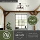 preview thumbnail 3 of 8, Acadia 20 in. Bronze Rustic Fandelier Ceiling Fan with Black Blades, LED Light Kit and Remote, Wildlife White Linen Drum Shade