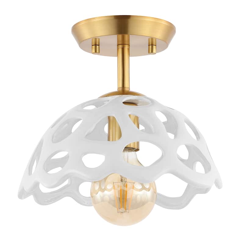 SAFAVIEH Lighting Eldrid Flush Mount - 10"W x 10"D x 8"H