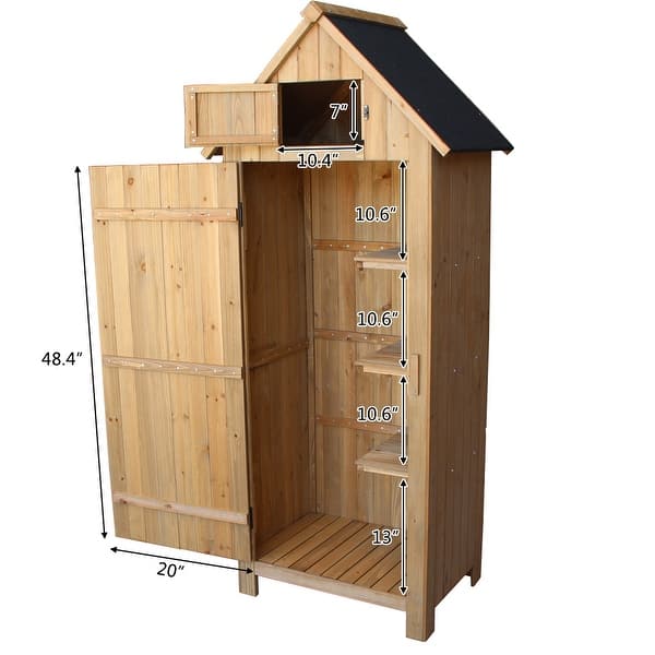 Shop Fir Wood Arrow Shed With Single Door Wooden Garden Shed Wooden Lockers Wood Color Overstock 31137043