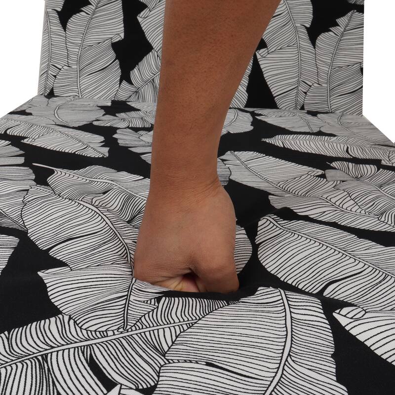 2 Piece Polyester Outdoor Cushions Set with Ties and High-Density Sponge - 66X23inch