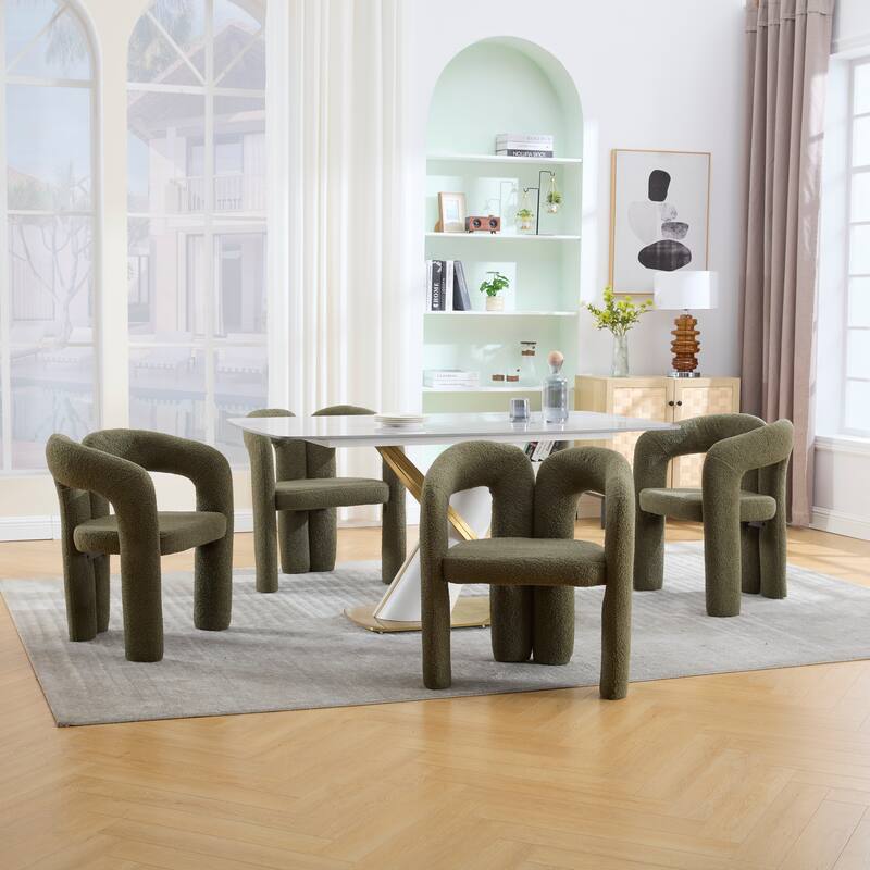Contemporary Velvet Fabric Upholstered Accent/Dining Chair /Barrel Side Chairs Kitchen Armchair for Living Room set of 2