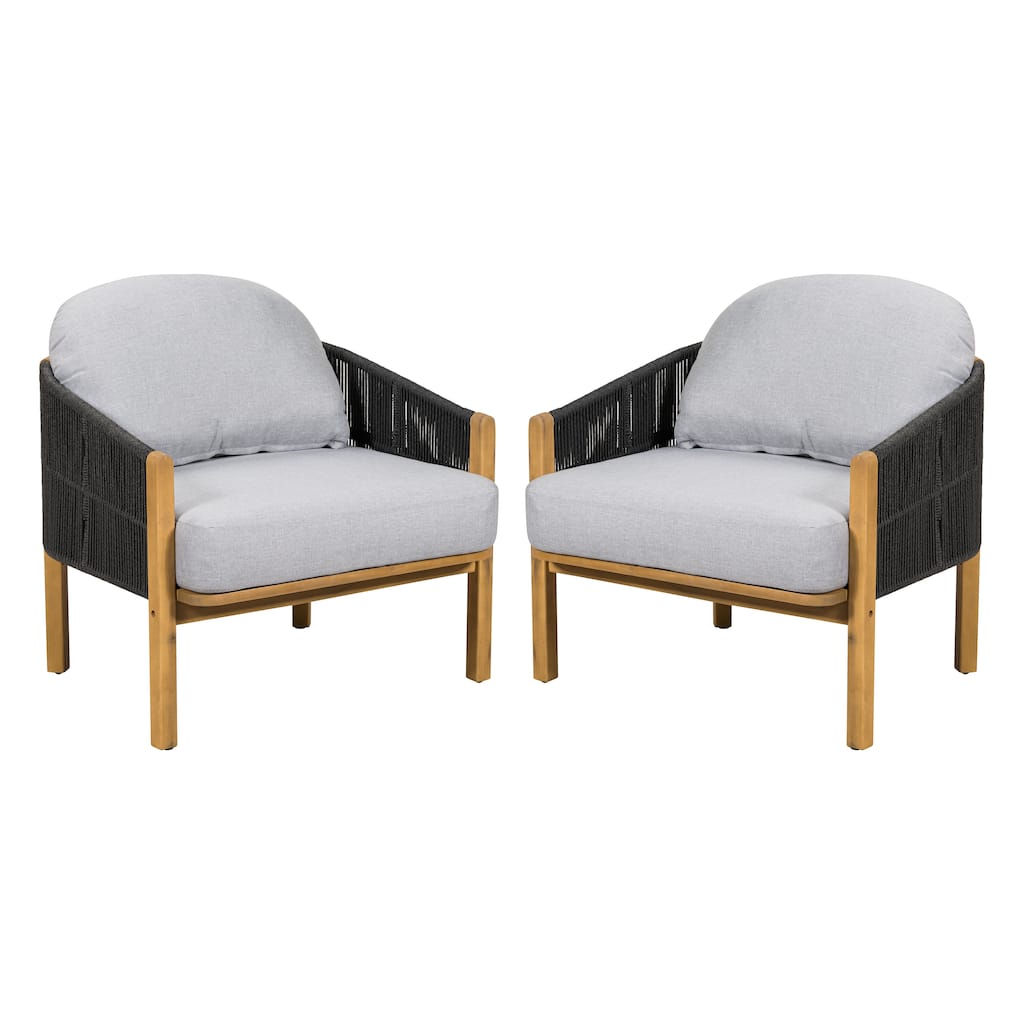 Set of 2 Leisure Chair Dining Chair Club Chair with Wood Frame, Padded Chair Office Chair Reception Chair Side Chair