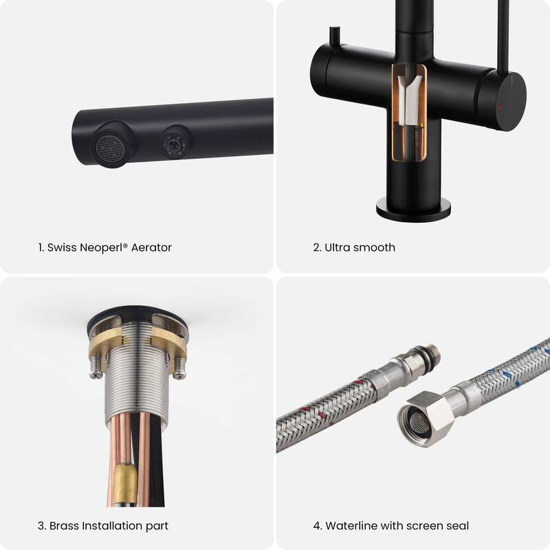 Circular 2-in-1 Water Filter Kitchen Pull Out Faucet