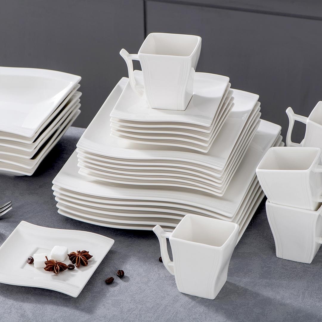 MALACASA Flora Porcelain Dinnerware Set (Service for 6) - On Sale - Bed  Bath & Beyond - 30709779