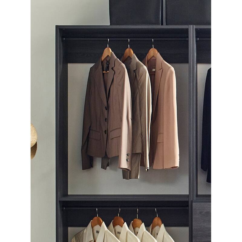 Prosper Gray Freestanding Walk in Wood Closet System