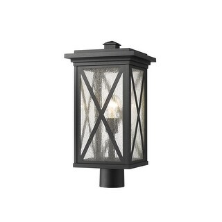 Brookside 1 Light Outdoor Post Mount Fixture - Black