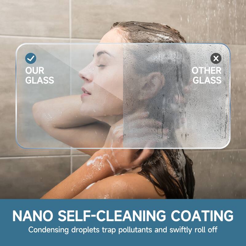 Frameless Single Sliding Soft-Close Shower Door