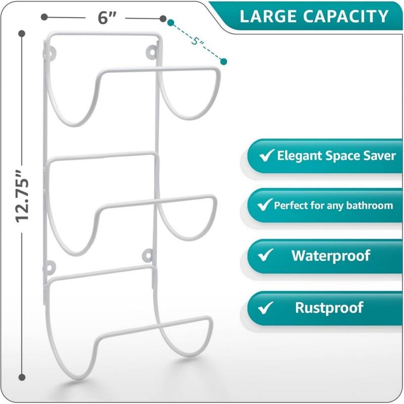 Bathroom towel rack, 6-tier roll-up or fold-out towel rack with floating shelves.