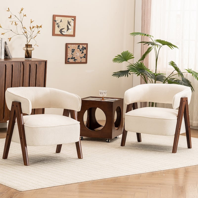 Modern Accent Chair, Armchair with 8.7" Thick Seat Cushion for Living Room