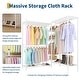 preview thumbnail 6 of 6, Heavy Duty L-Shaped Clothes Rack, 1630 LBS Load Freestanding Garment Rack with Adjustable Shelves & Hanging Rods