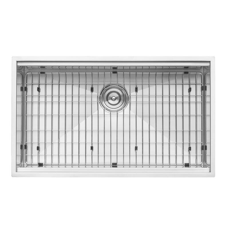 Ruvati 30-inch Workstation Ledge Undermount 16 Gauge Stainless Steel Kitchen Sink Single Bowl - RVH8310 - 28-1/2″ x 16″