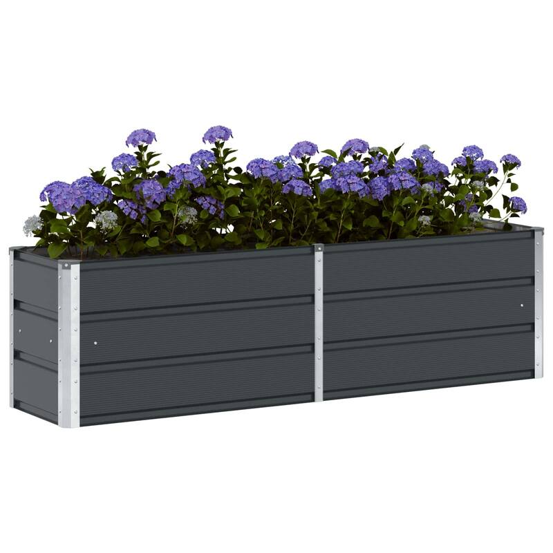 vidaXL Planter in Steel - 39.37 x 15.75 x 17.72"