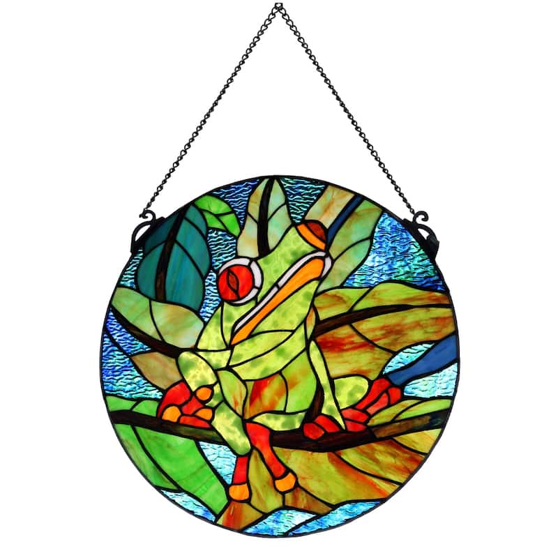 Savin Frog Tiffany Window Panel