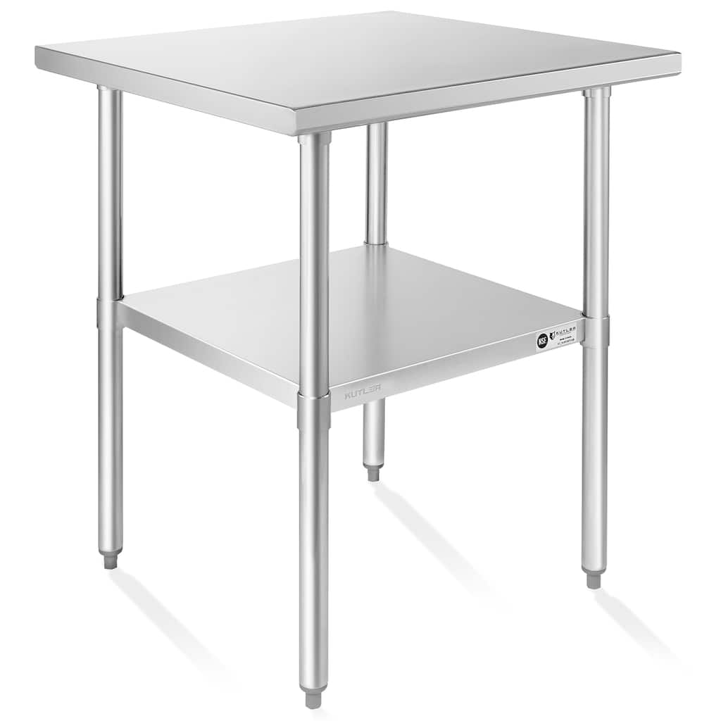 30 x 30 NSF Commercial Stainless Steel Table for Kitchen Prep and Work - 30" x 30"